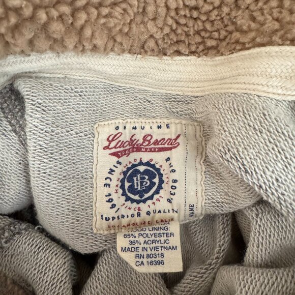 Lucky Brand Gray Hoodie Sweatshirt w/4-Leaf Clover Logo XX-Large - Picture 7 of 12